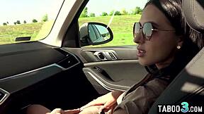 petite alyssa bounty's bubble butt gets stretched by lover's monster cock outdoors! 😈