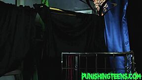 bound blonde takes rough fucking now