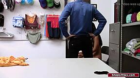 hey, watch this officer pounding that perverted latina customer hard 😈🍆