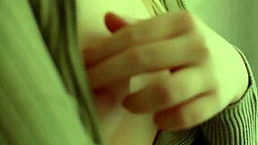 Beautiful blonde model teases her cute nipples and small tits pussy in homemade closeup slow-motion video