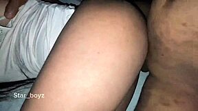 In a cozy bedroom, a young beauty experiences her first intimate moments with passion and tenderness.