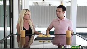 Nikki sweet and johnny sneak into bathroom to fool around