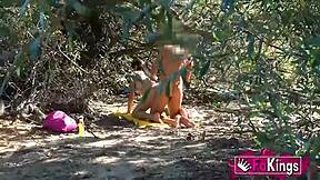 briseida always makes the best of her countryside trips by banging random guys with her petite brunette body outdoors