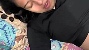 woke up my curvy colombian stepsister in dress for homemade fuck in brazilian style.