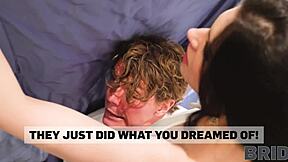 Biking leads to banging with cheating girlfriend and old daddy in European fantasy