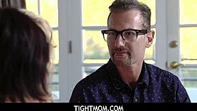 Tightmom features stepcousins fucking each other hard with Lily Glee blowjob deepthroat