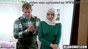 Wanna learn sex from American plumber as Muslim virgin teen?