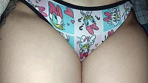 My stepdaughter shows me her new panties with rich delicious smell for licking