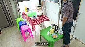 Asian Girl Gets Intense Doggystyle Fuck And Wet Pussy Lick In Her Store