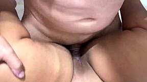 Anazinha novinha small tits giant ass tight pussy takes thick cock in wet pussy and begs for cum on body