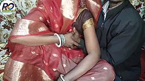 Bhabhi, want great sex in red saree? Squeeze boobs and ass fuck now?