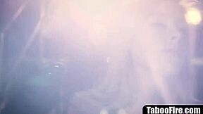 blonde teen 18+ threesome fucked by prison guards with strapon in hardcore lesbian action