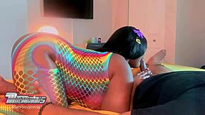 Curvy Beauty Delivers Sloppy Wet Blowjob Swallowing Cum From Big Black Cock