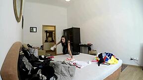 Behind-the-scenes photoshoot with cute girls in high heels, summer dresses, tiny thongs, and lingerie