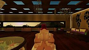 Slut gets fucked hard by big cock in roblox with cum on big tits?