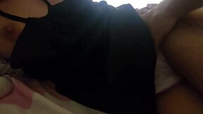 My petite stepdaughter gets fucked by her stepdad when he comes home drunk and finds her alone in her bedroom with big tits blowjob creampie