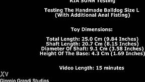 Ria Sunn TESTING the Handmade Balldog Size L WITH Additional Anal Fisting TWT383!