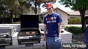 Penelope Kay Delivers Spectacular Fireworks Cum Show on Face from Stepdad Will Pounder and Stepbro Josh Rivers