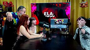 Binho ted chupa bem gostoso a buceta rosa da ninfeta na mesa do podcast o ruan fica sem palavras podcast pepum no barraco ela manda with brazilian brunette kissing and pussy licking