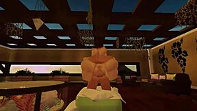 Slut gets fucked hard by big cock in roblox with cum on big tits?