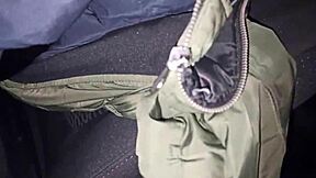 Skinny 18yo whore takes homemade fucking with small tits bouncing in car.