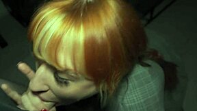 Big titty ginger teen bends over for quickie doggystyle fuck in college dorm room