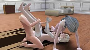 old men have fun with cute teen