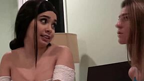 oh man i caught my stepsister with her lesbian lover this family's so messed up