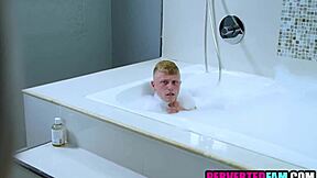 Step mom joined her step son for intimate bathtub encounter. They explored taboo desires in the steamy water.