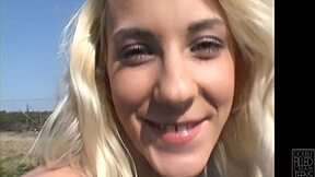 Justine Ashley gets double penetrated and creampied in teen threesome.