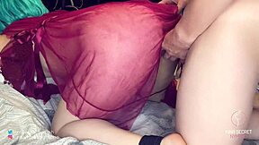 Why not bend over that gorgeous ass in red dress for raw doggystyle pounding?