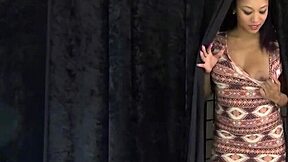 Smothering Beauty! Petite Black Milf with Big Natural Tits Shares Casting Interview Details.