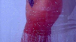 College tanned gorgeous girl, why take that shower in bikini with your horny friend watching?