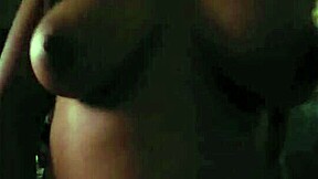 Tetas grandes naturales in cowgirl ride with moans! Latina teen milks huge load on tits for neighbors.