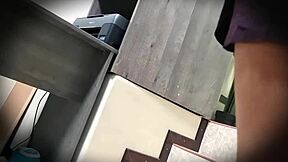 Mexican secretary Nataly goes without panties for an upskirt thrill in public