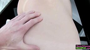 amateur teen gets fingered in a hairy hardcore reality scene