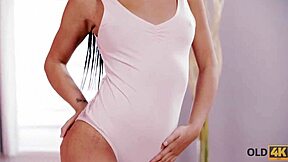 Handsome Old Man And Czech Teen Practice Blowjob Doggystyle And Fingering Sex