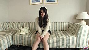 Petite Japanese Teen 18+ In Nylon Pantyhose Gets Intense Orgasm By Older Guy At Uncensored Jav Casting