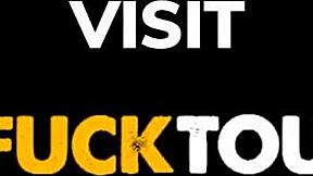 Petite brunette takes rough gonzo fuck with big cock pounding all holes in pov style