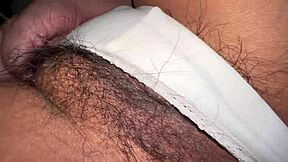 indian student girl rubbing her hairy pussy and clit in thong moaning solo 😈