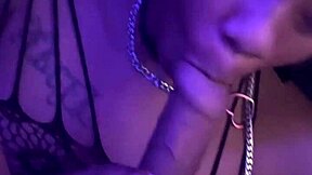 ebony facial with pretty young couple licking balls and moaning during sex