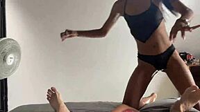 two petite latina teens handle massive interracial cock with cum in mouth finish during european amateur threesome.