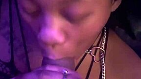 ebony facial with pretty young couple licking balls and moaning during sex