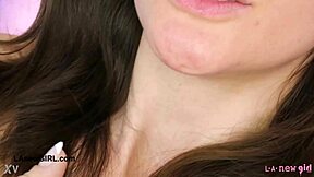 Check out this fresh-faced fashion gem as she reveals her stunning figure on the sofa.