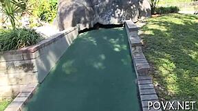 Lovely Nikki Lavay, uh, sucks cock in hardcore pov fucking with her small tits slut vibe until cum... yeah!