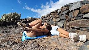 leaked vacation outdoor sex tape with 18yo brunette perfect teen - yoya grey 😍🍆