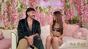 Behind scenes nasty shoot day with Xxlayna Marie deepthroat and rimjob action