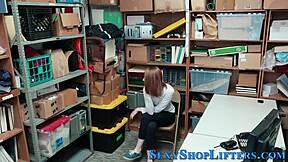 Hey, check out this ginger shoplifting teen getting caught in hardcore action.
