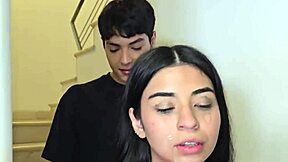 Step-Brother Fucks Juicy Cougar and Teen Step-Daughters in Bedroom with Creampie and Deepthroat Action