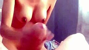 I got so turned on in this hot fuck scene with my stepdad giving me pussy fuck and handjob until jizz cum exploded on sexy student